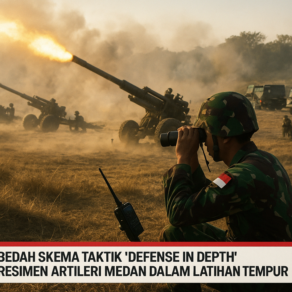 Bedah Skema Taktik 'Defense in Depth' Resimen Artileri Medan dalam Latihan Tempur