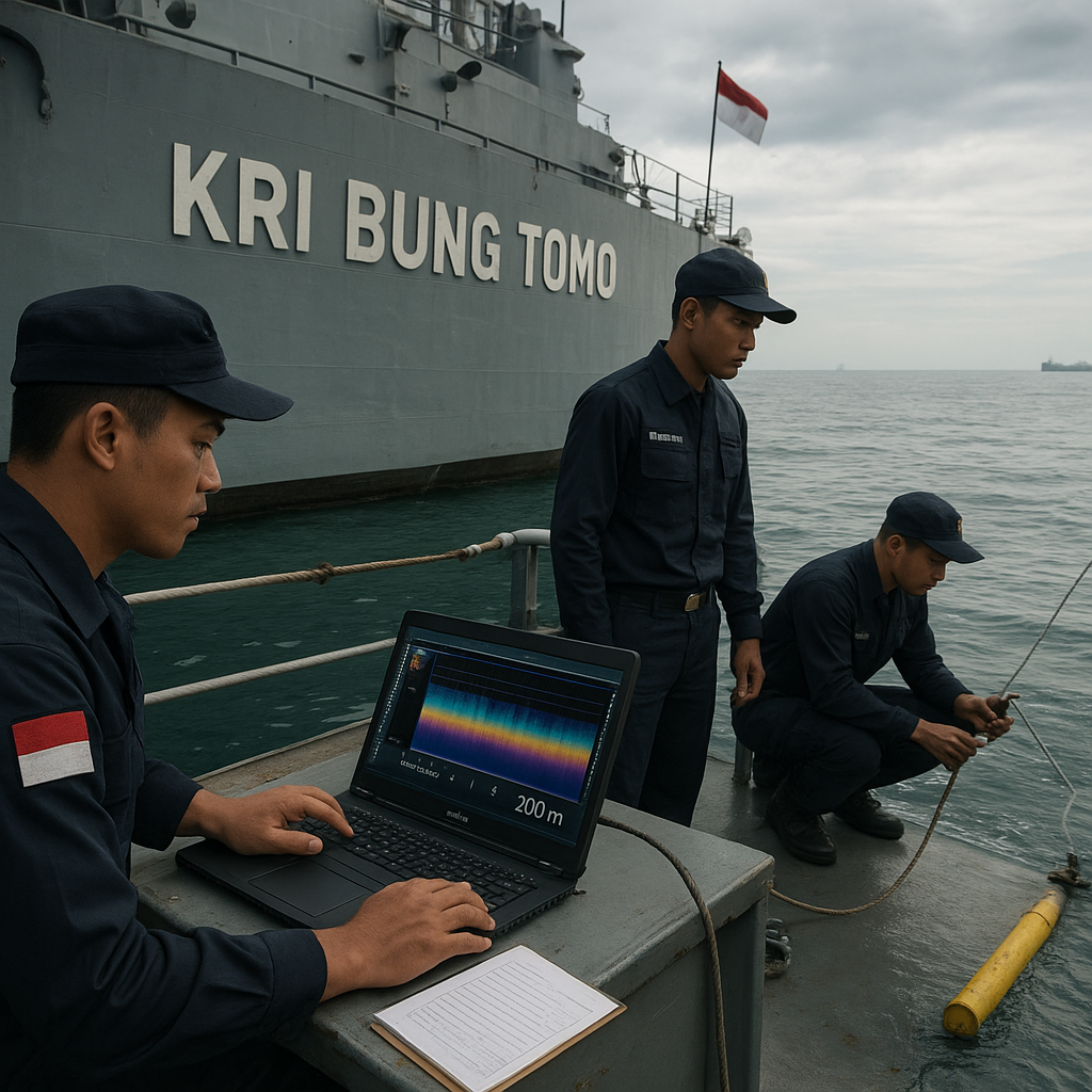 TNI AL Uji Coba Sonar Baru untuk Deteksi Kapal Selam di Selat Malaka