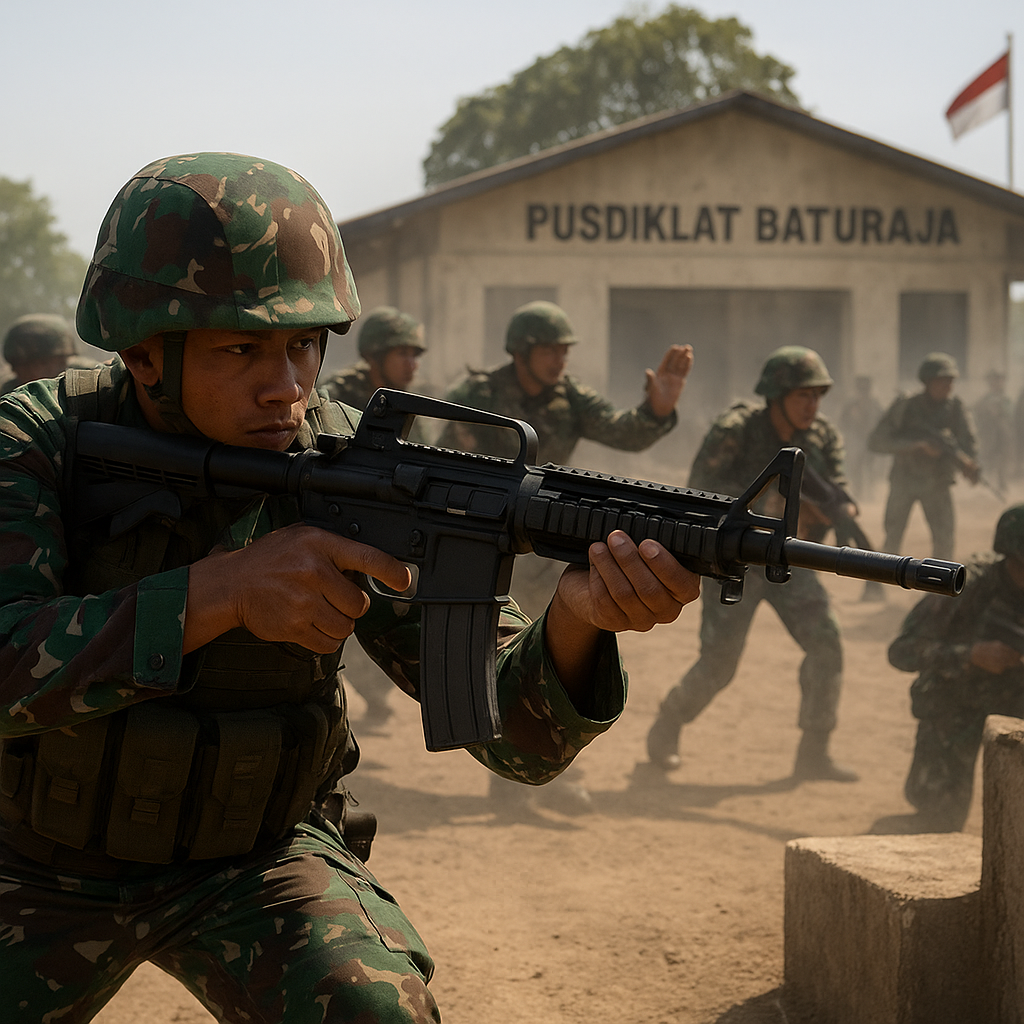 Latihan Tempur Senapan Taktis TNI AD di Pusdiklat Baturaja