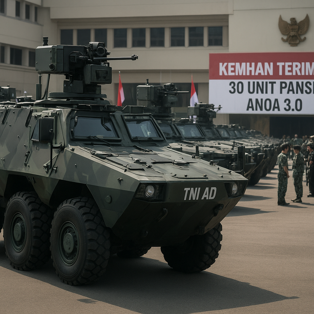 Kemhan Terima 30 Unit Panser Anoa 3.0 dengan Fitur Remote Weapon Station untuk TNI AD