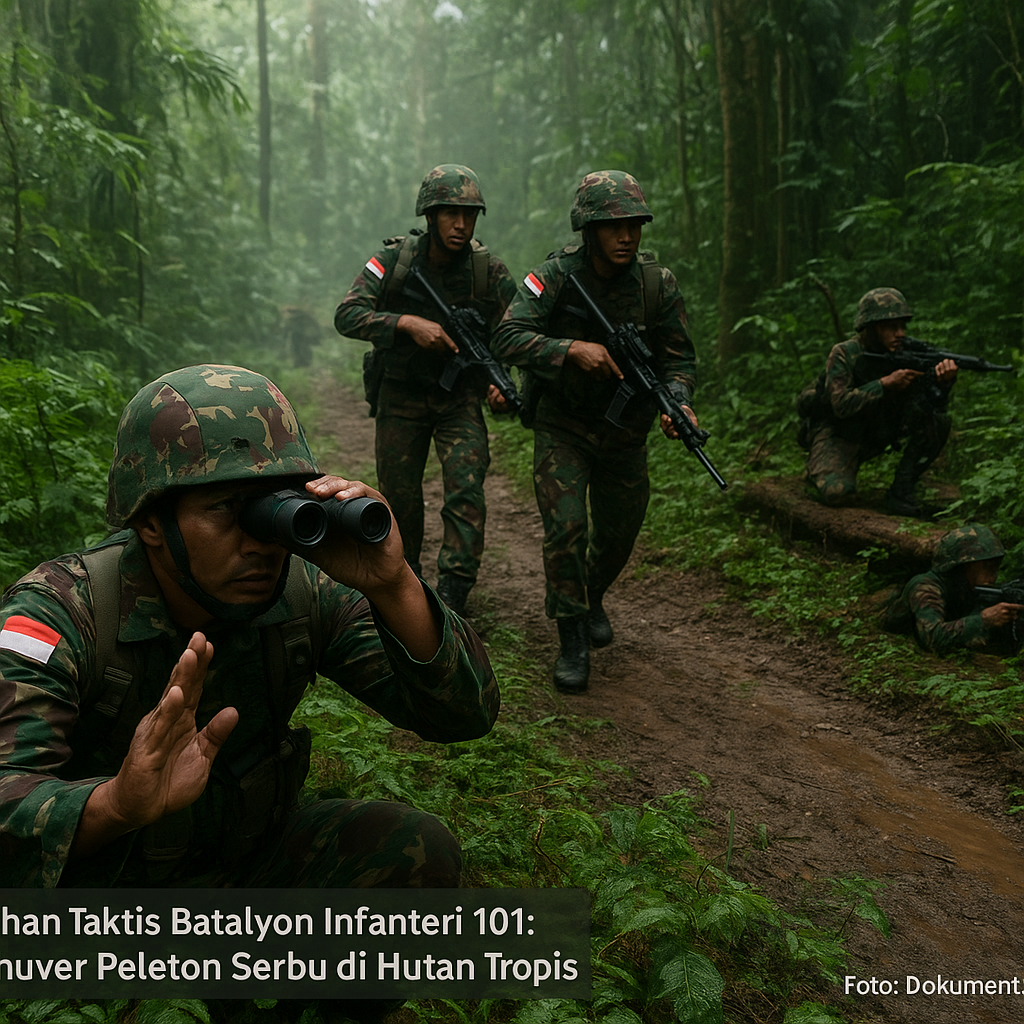 Latihan Taktis Batalyon Infanteri 101: Manuver Peleton Serbu di Hutan Tropis