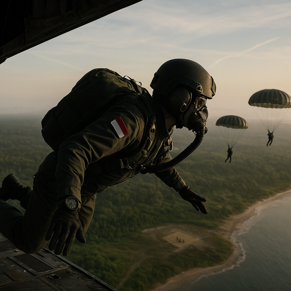 Prosedur Lengkap Penerjunan HALO/HAHO Pasukan Khusus TNI: Dari Pesawat Hingga Landing Point