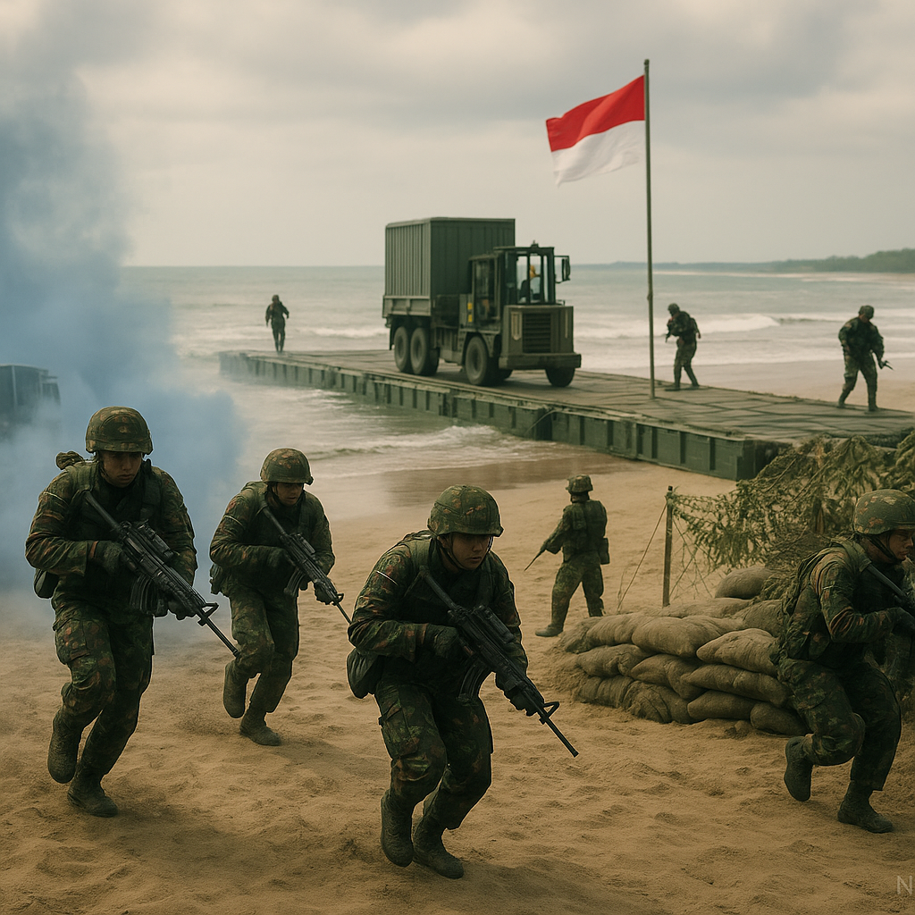Bedah Manuver Tempur Korps Marinir dalam Latihan Amfibi 'Dewa Kembar 26' di Pantai Asembagus