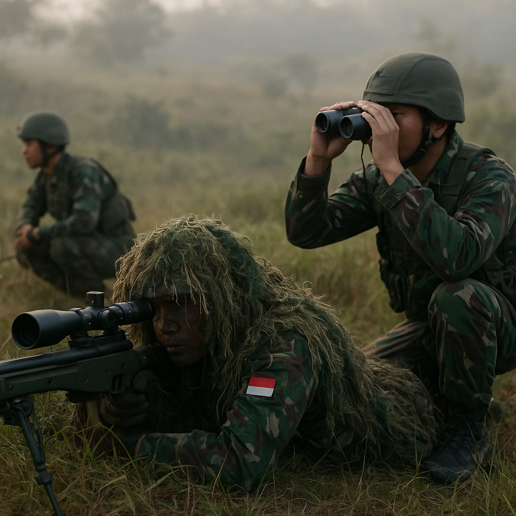 Kopassus Latihan Sniper Advanced dengan Teknik Long-Range Engagement dan Concealment