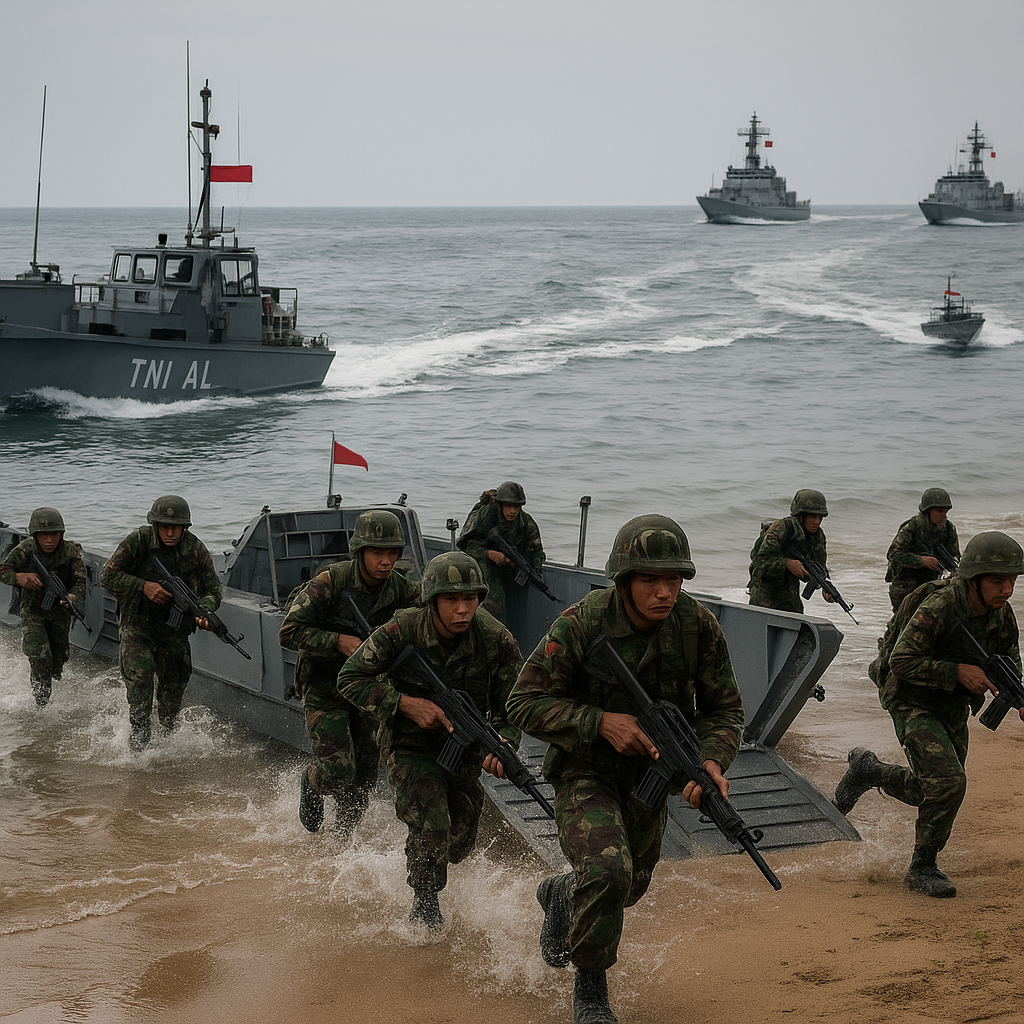 Bedah Operasi Amphibi TNI AL: Prosedur Landing Craft dan Penyerangan Pantai dalam Latihan Amfibi Cirebon