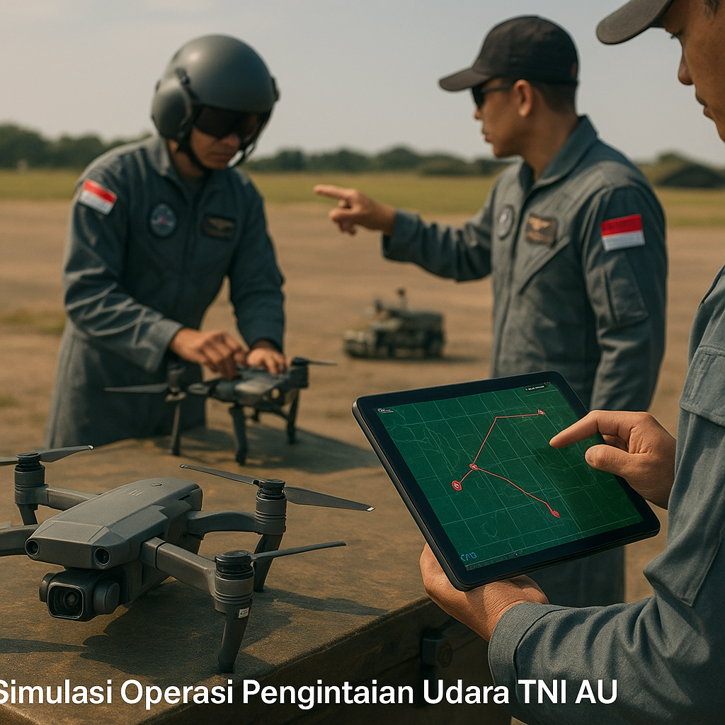 Simulasi Operasi Pengintaian Udara dengan Drone Multifungsi