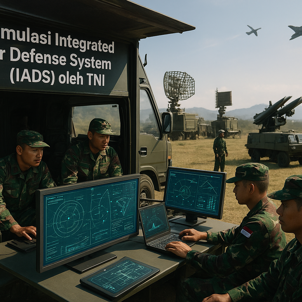 Simulasi Integrated Air Defense System (IADS) oleh TNI