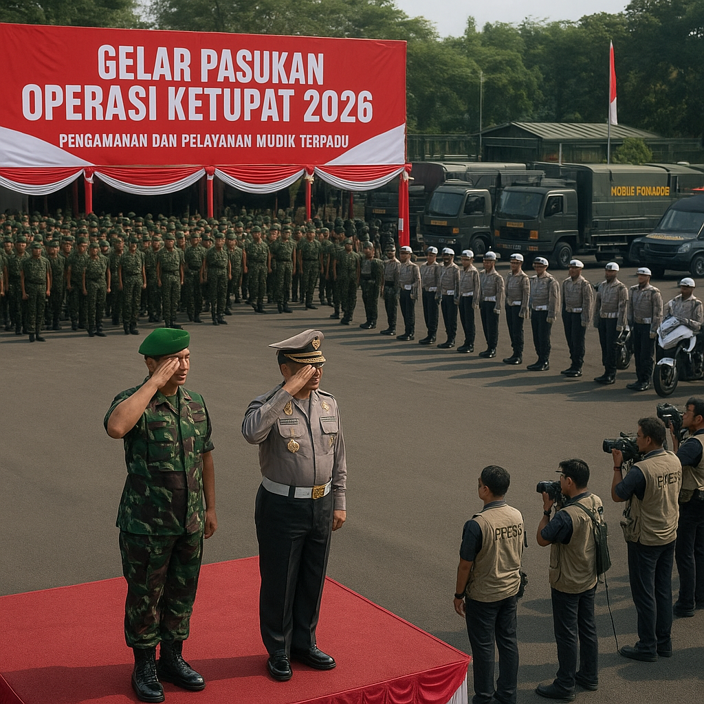TNI-Polri Pastikan Kesiapan Operasi Ketupat 2026 Lewat Gelar Pasukan