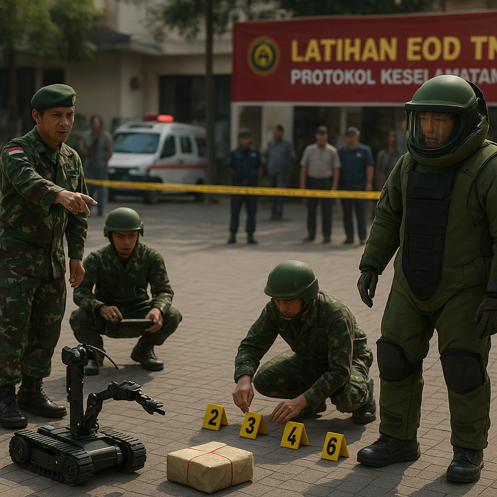 Latihan EOD Team TNI: Prosedur Clear IED dengan Step-by-Step Safety Protocol