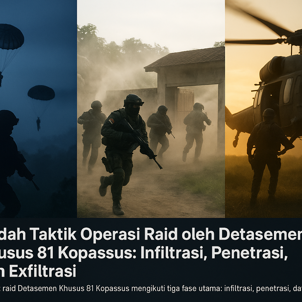 Bedah Taktik Operasi Raid oleh Detasemen Khusus 81 Kopassus: Infiltrasi, Penetrasi, dan Exfiltrasi