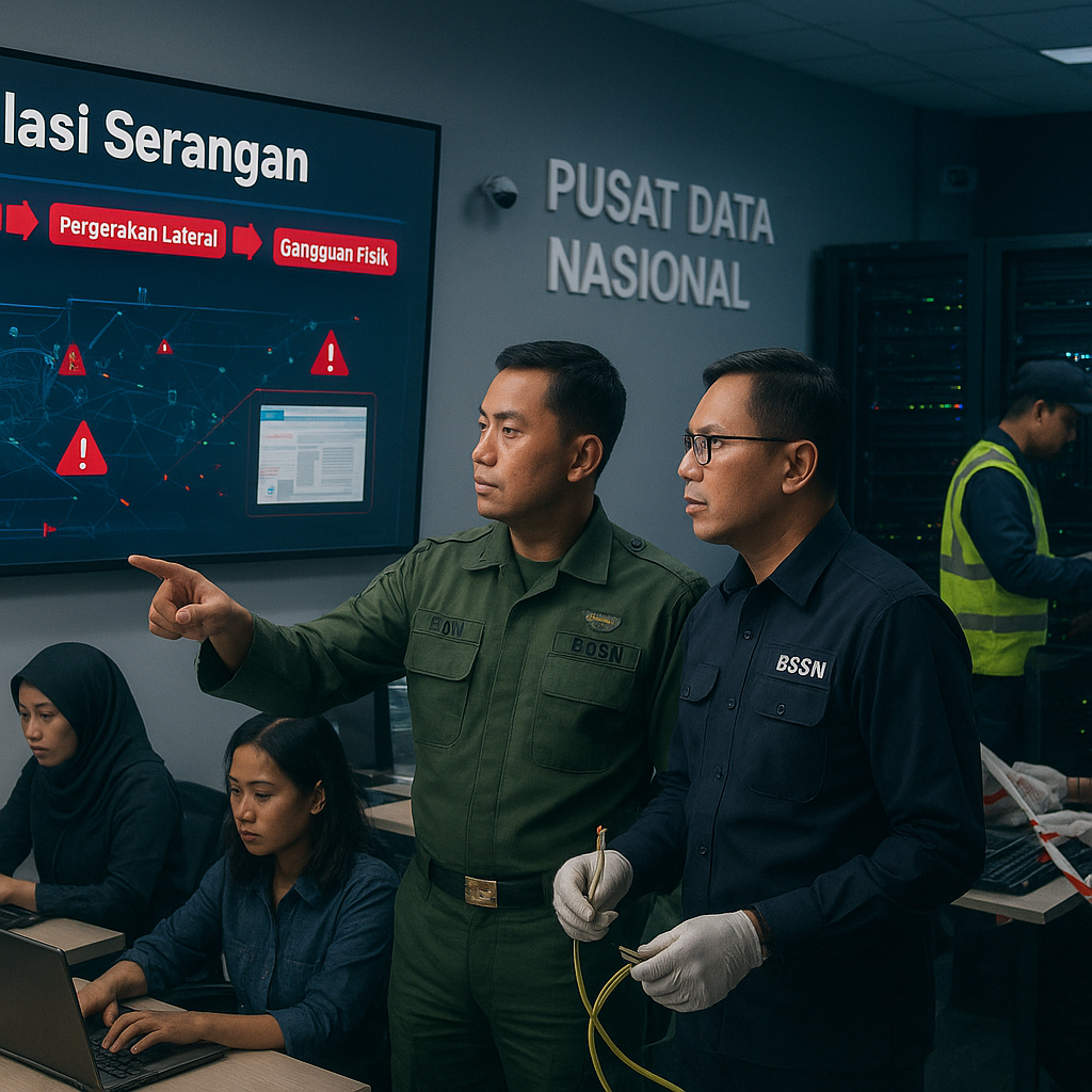Simulasi Serangan Cyber-Physical: Latihan Pertahanan Siber TNI dan BSSN di Pusat Data Nasional
