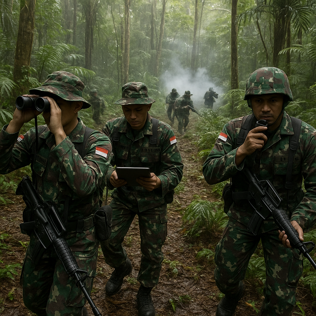Latihan Gabungan TNI-AD: Operasi Hutan Tropis dengan Manuver Infanteri 'Jurus Gerak Cepat'