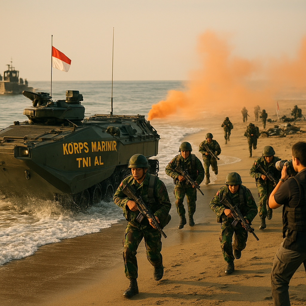 Korps Marinir TNI AL Latihan Amphibious Raid: Skema Pendaratan dan Pembentukan Beachhead