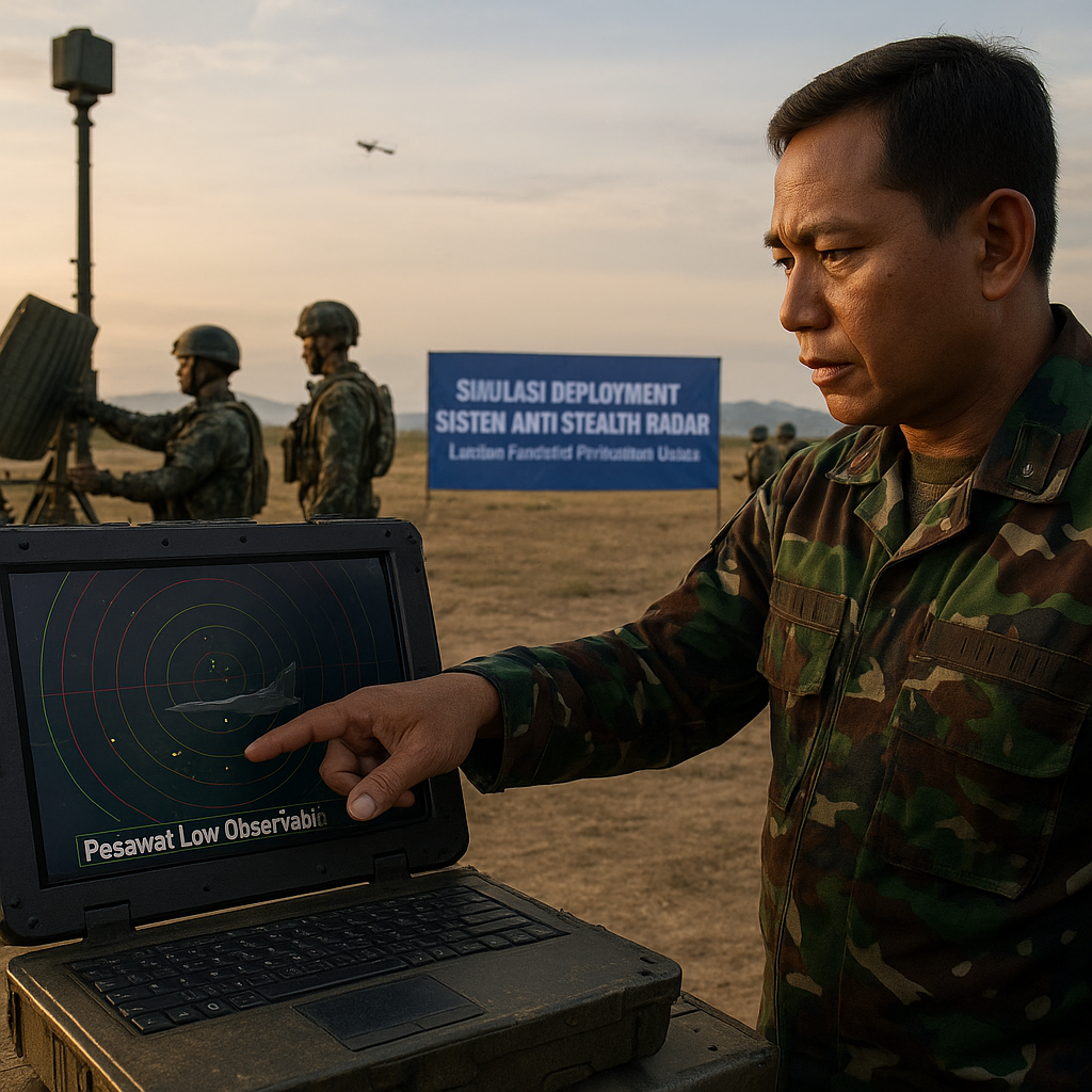 Simulasi Deployment Sistem Anti-Stealth Radar dalam Scenario Air Defense Penetration