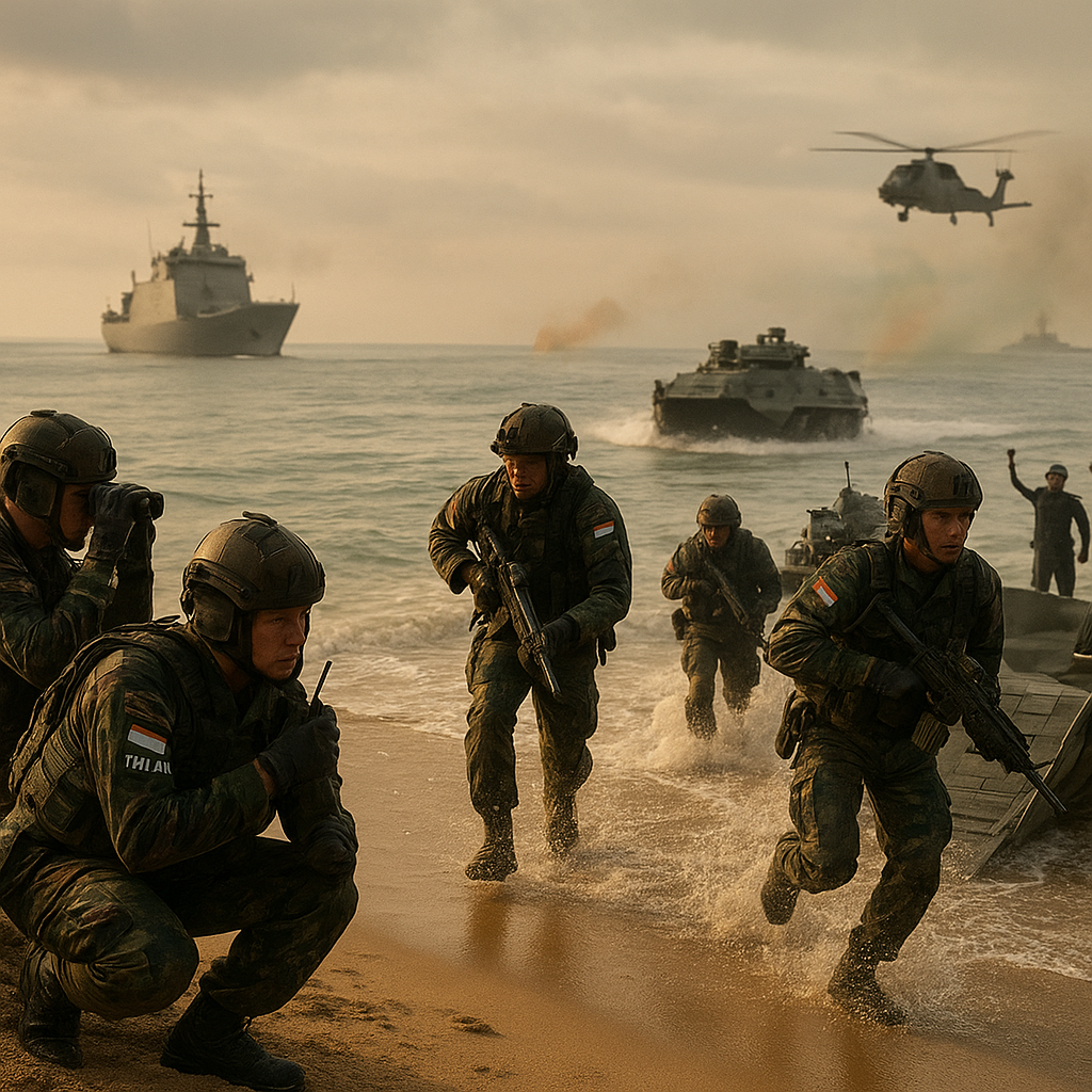 TNI AL Gelar Latihan Serangan Amphibi 'Naga Laut 2026' di Pantai Teluk Lampung