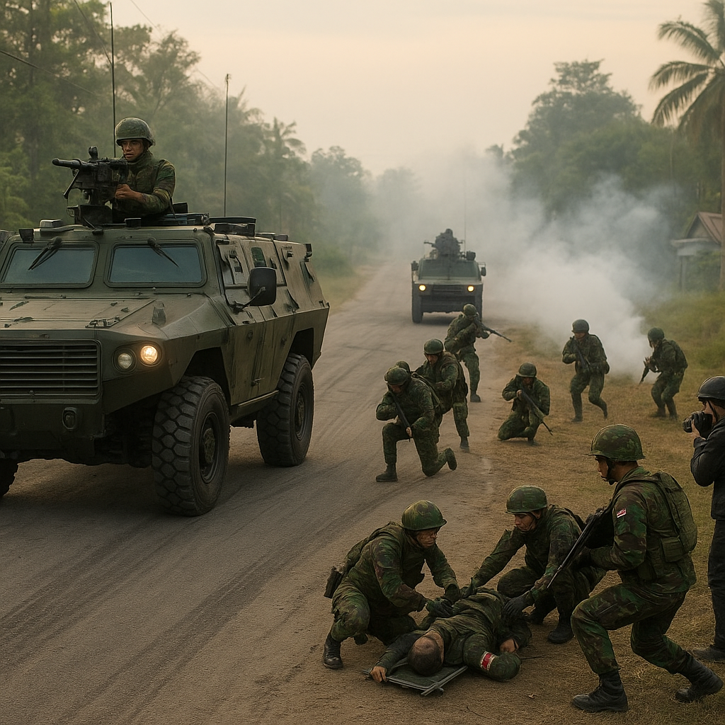 Evaluasi Penggunaan Armored Vehicle Anoa dalam Simulasi Convoy Protection di Baturaja
