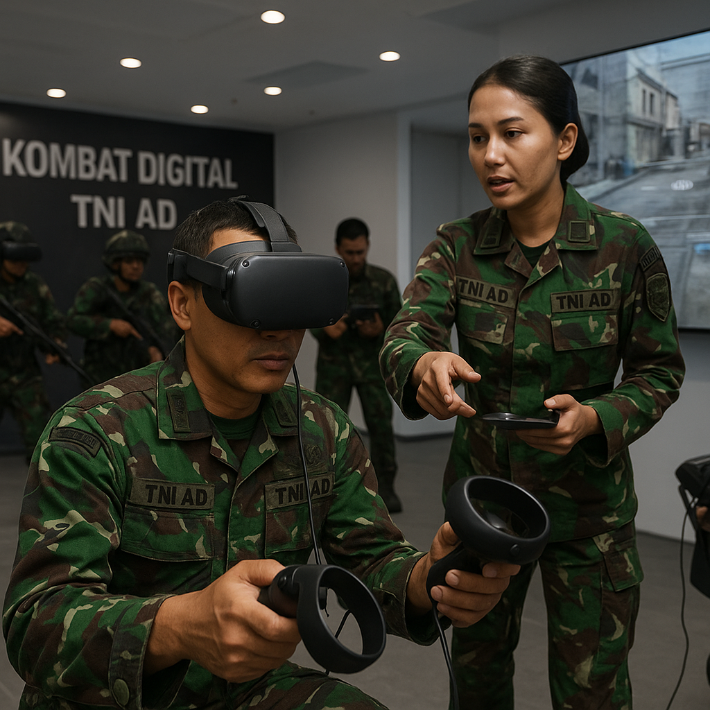 TNI AD Gelar Latihan 'Kombat Digital' Gunakan Simulasi Realitas Virtual untuk Latih Taktik Urban Combat