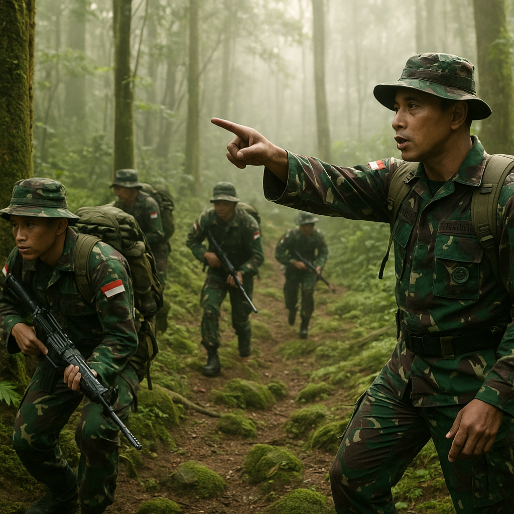 Siswa Komando Pasgat Digembleng Latihan How to Fight di Hutan Cianjur