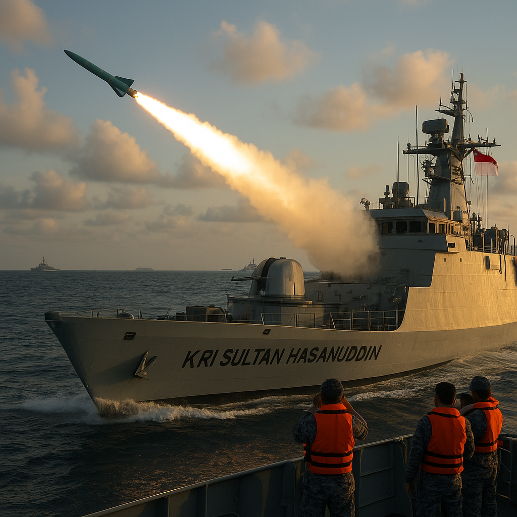 Bedah Simulasi Penembakan Rudal Anti-Kapal Harpoon oleh KRI dalam Latihan Armada Jaya