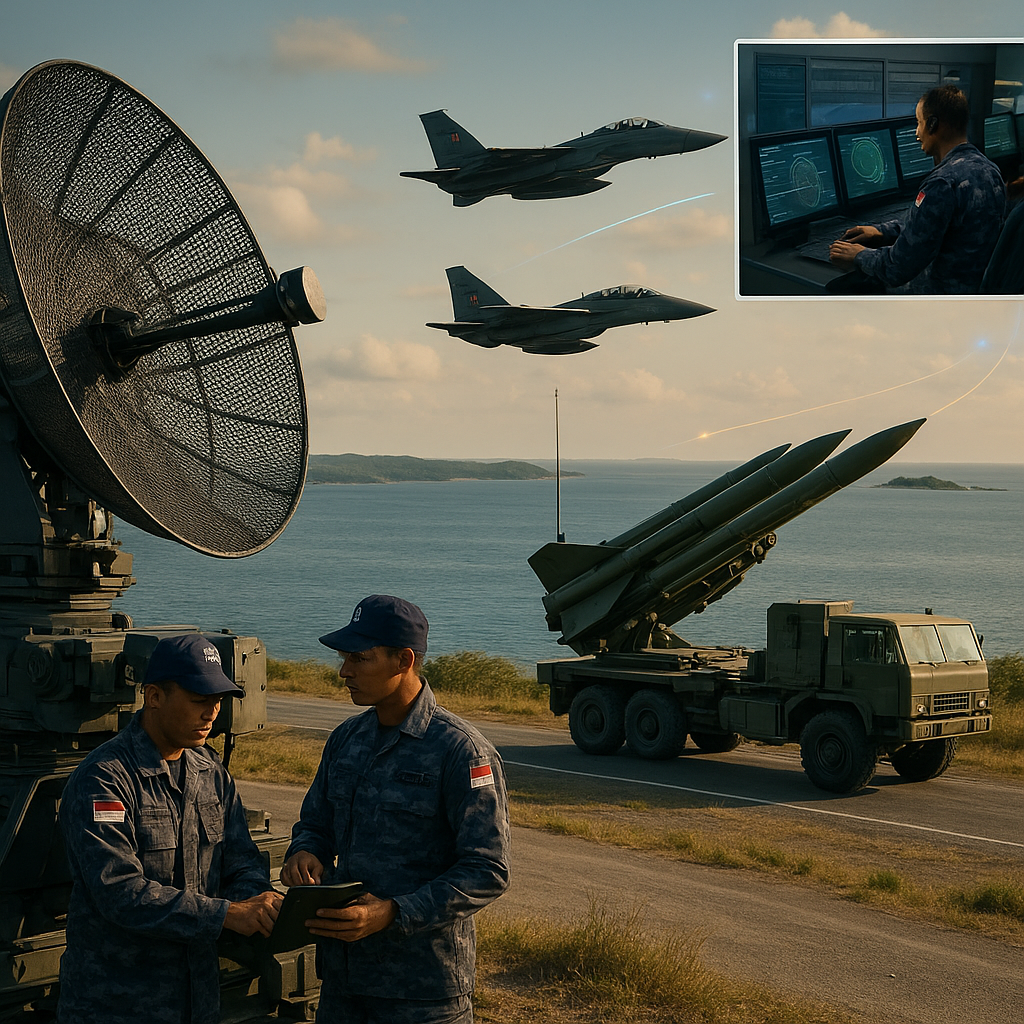 Simulasi Pertahanan Udara Berlapis TNI AU: Integrasi Radar, Rudal, dan Pesawat Tempur