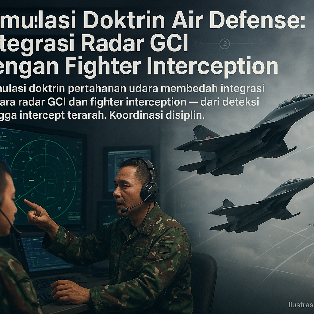 Simulasi Doktrin Air Defense: Integrasi Radar GCI dengan Fighter Interception