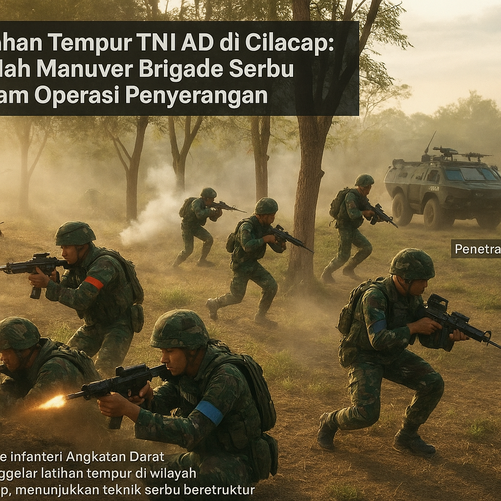 Latihan Tempur TNI AD di Cilacap: Bedah Manuver Brigade Serbu dalam Operasi Penyerangan