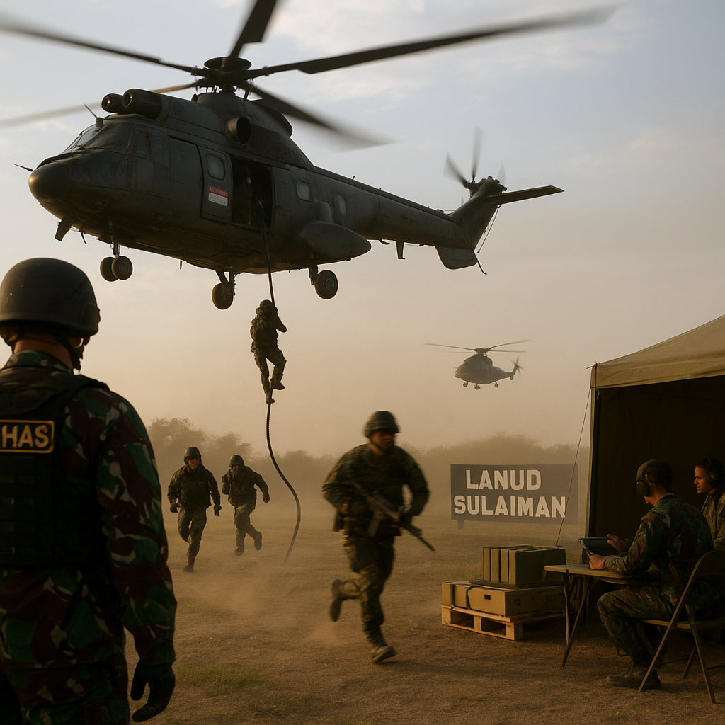 Bedah Taktik Air Assault oleh Paskhas di Lanud Sulaiman: Tahapan Heliborne Operation