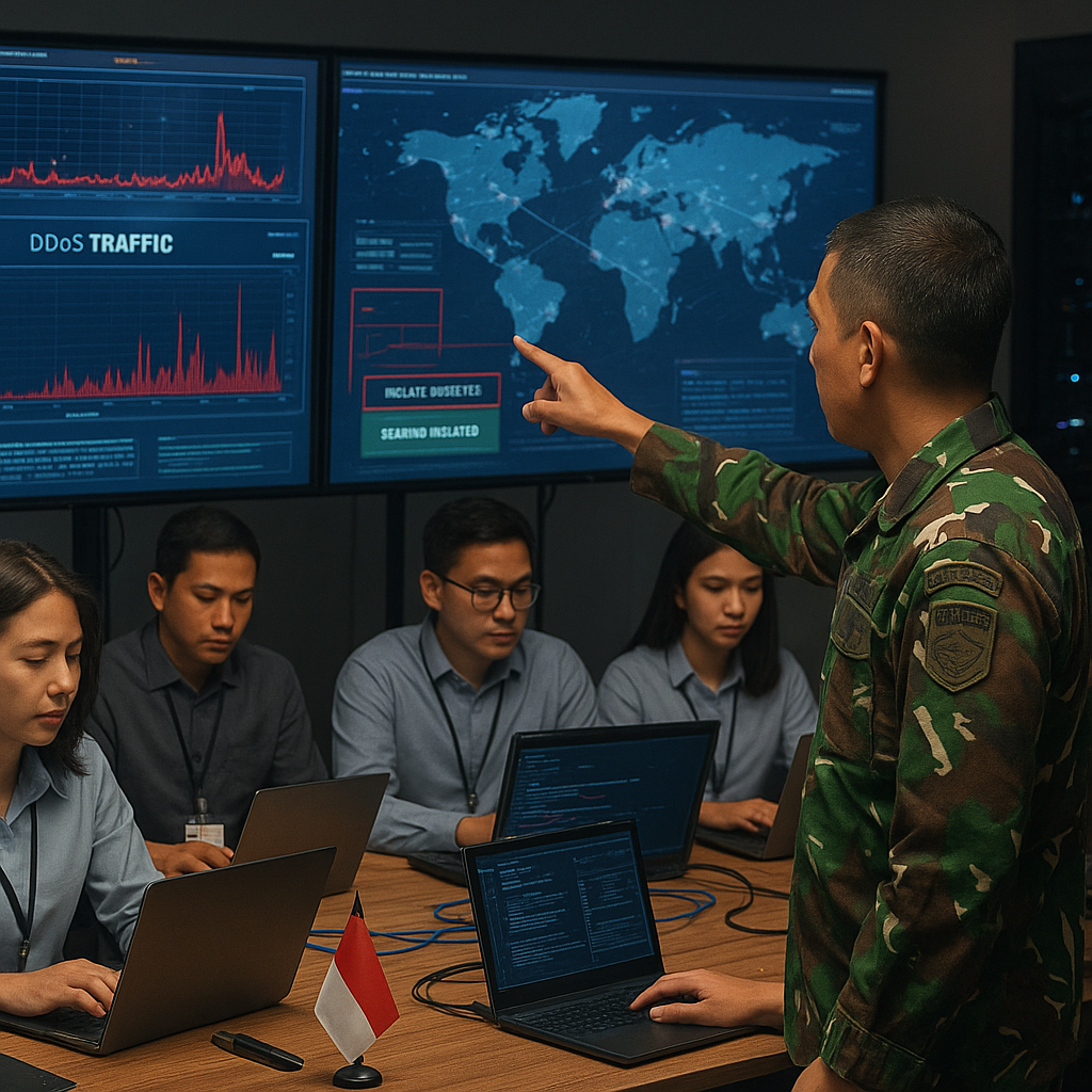Simulasi Penanggulangan Serangan Siber pada Sistem Komunikasi Tempur TNI