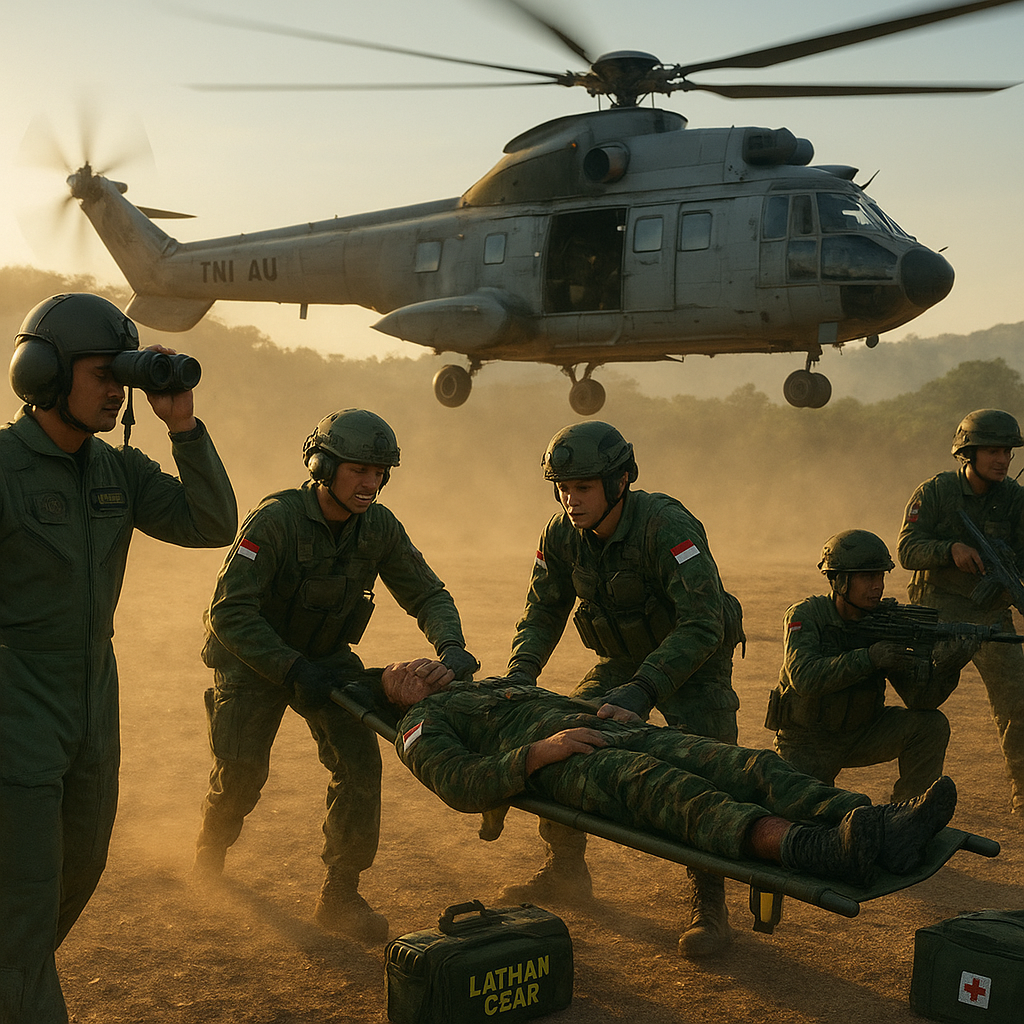 Latihan Combat Search and Rescue (CSAR) oleh TNI AU: Teknik Extraction under Fire
