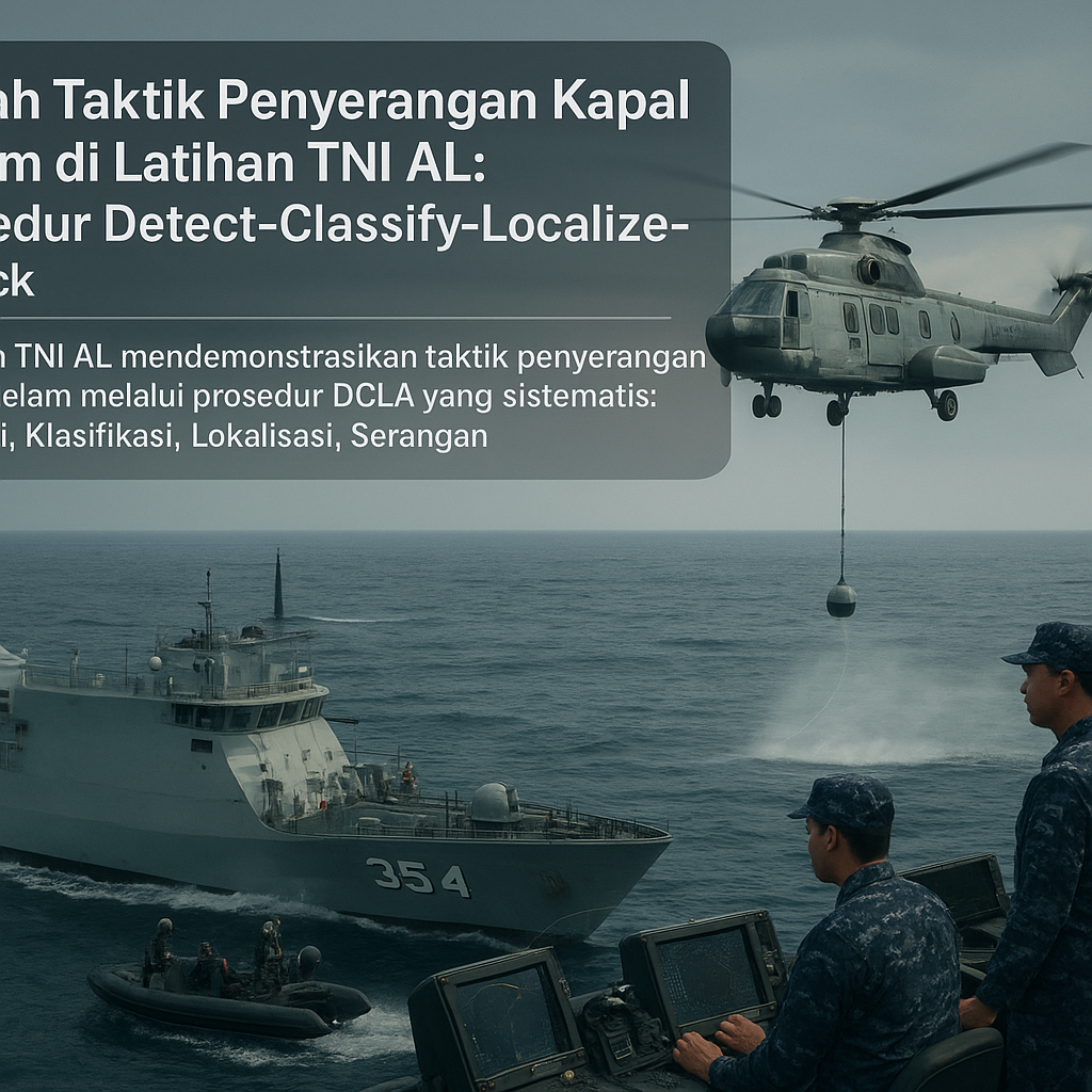 Bedah Taktik Penyerangan Kapal Selam di Latihan TNI AL: Prosedur Detect-Classify-Localize-Attack