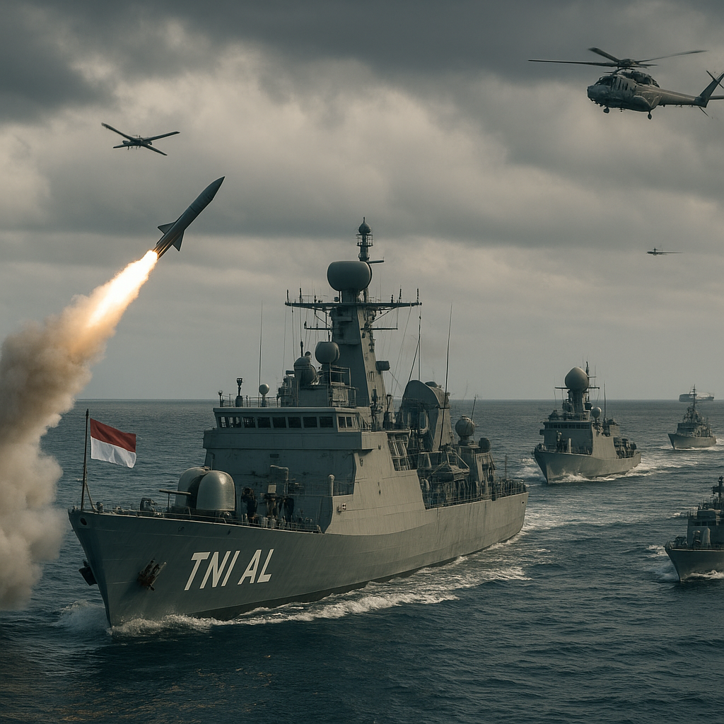 TNI AL Gelar Simulasi Anti-Access/Area Denial (A2/AD) di Selat Makassar, Analisis Manuver Rudal dan EW