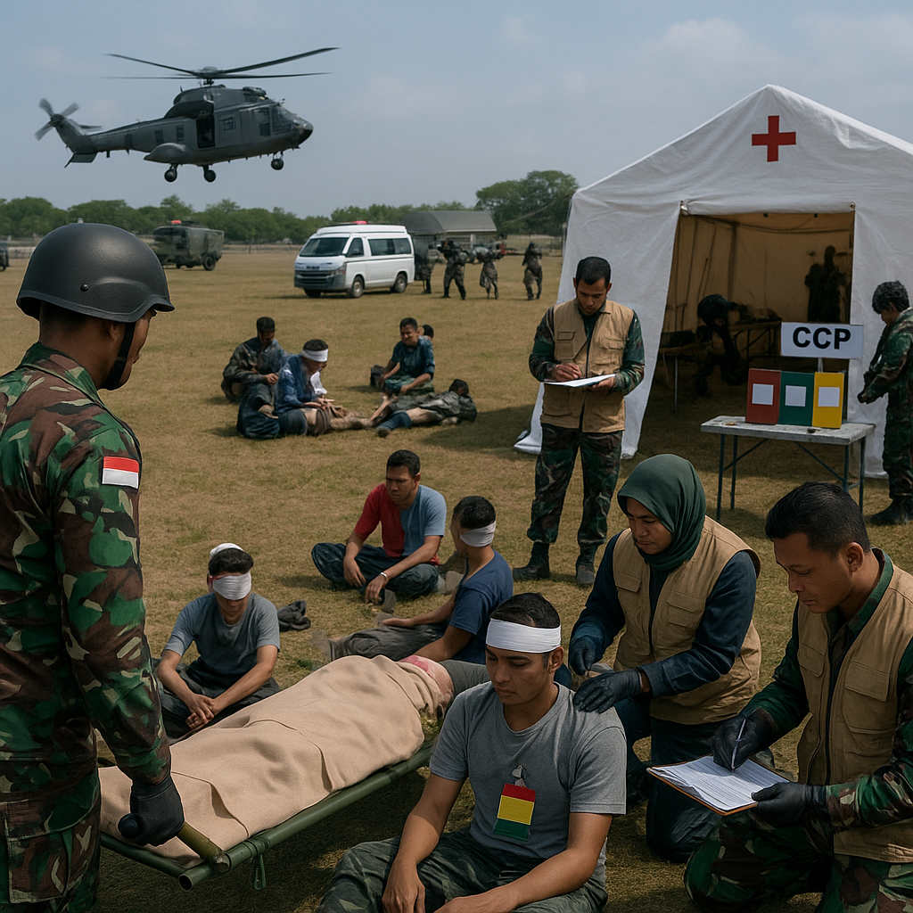 Simulasi Bencana: Peran Quick Reaction Force (QRF) Paskhas dalam Evakuasi Medis Darurat